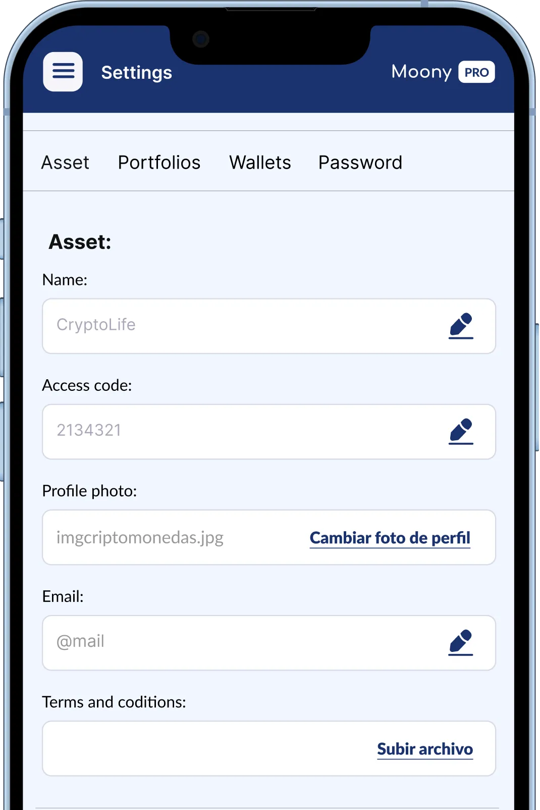 Customize your needs