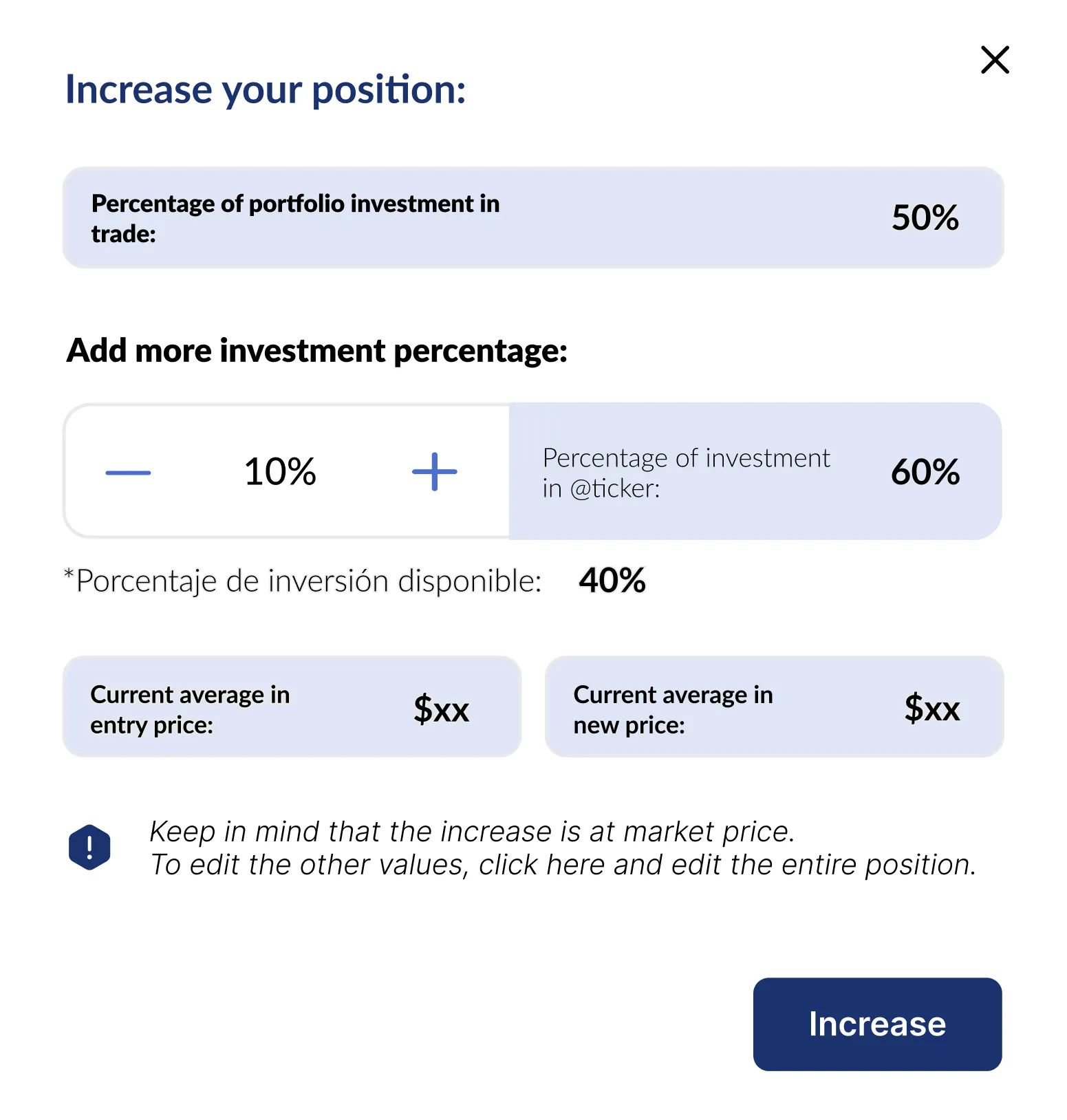 Manage your positions