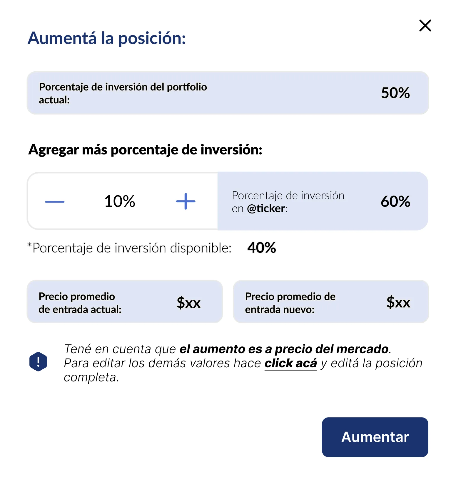 Gestioná tus posiciones