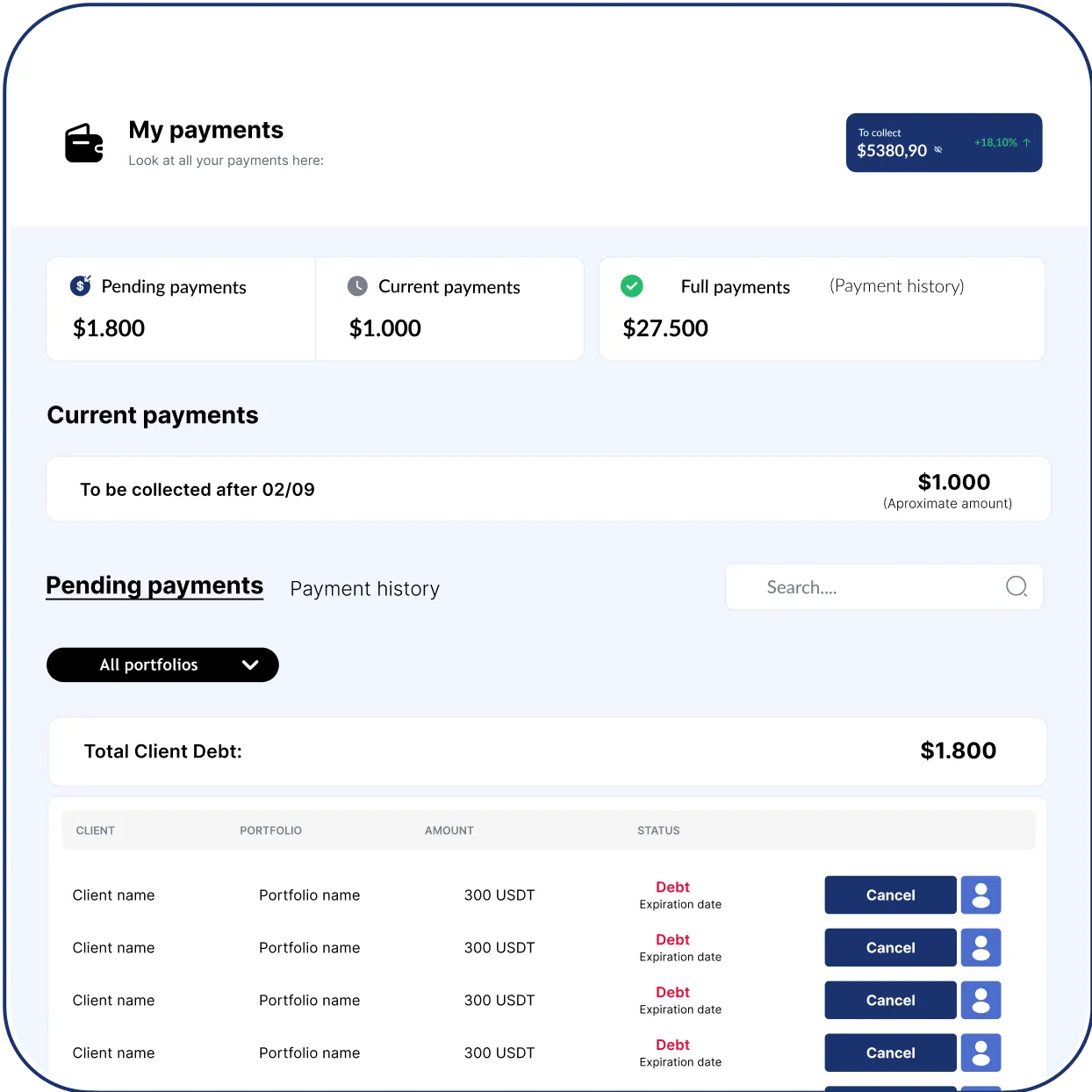 Manage payments effortlessly.